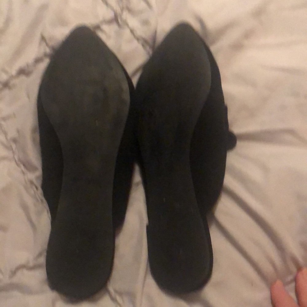 Steven Madden Slides Black Suede Run About 1/2 Si… - image 3